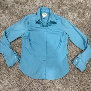 3 for $18 SALE Talbots Teal Stretch Shirt